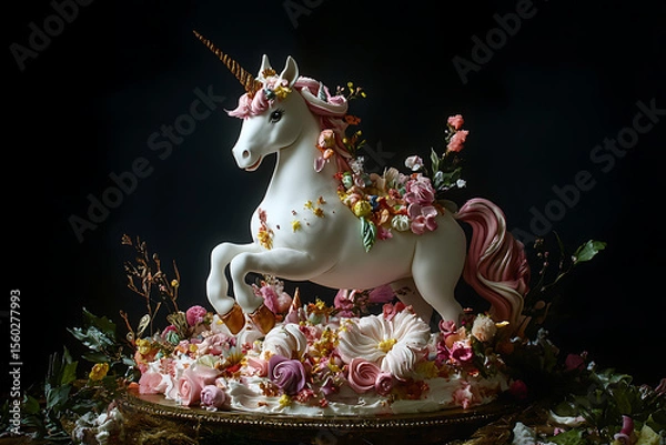 Fototapeta Rainbow unicorn