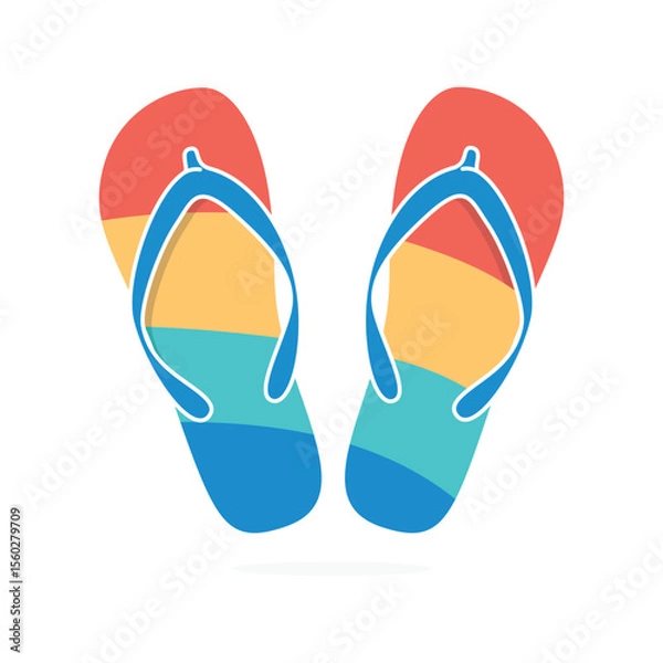 Obraz Multicolor Sandal Beach Wear Flipflops