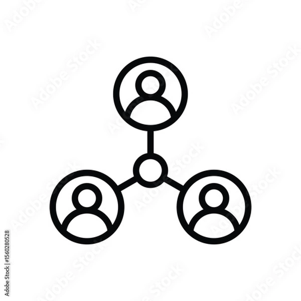 Obraz Stakeholders Icon Line Minimal Vector Design