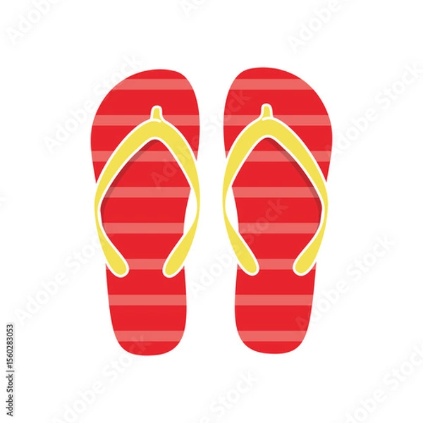 Obraz Vector Flat Travel Beach Vacation Flipflops