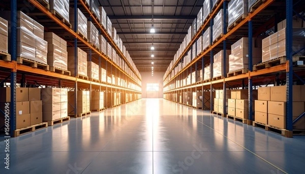 Fototapeta warehouse for smart process digitization & automation