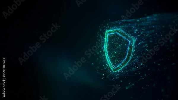 Obraz Bouclier IA protégeant réseau de données