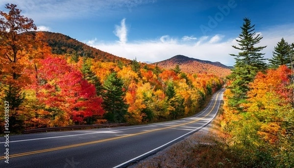 Fototapeta autumn in the adirondacks in ny state