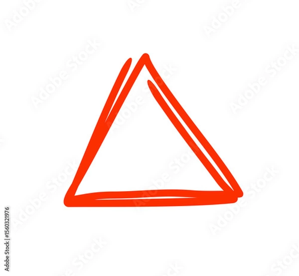 Fototapeta Underline triangle scribbles graphic design