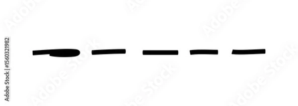 Fototapeta Underline dotted line scribbles graphic design