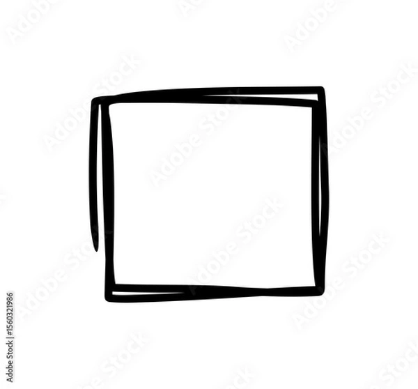 Fototapeta Underline square scribbles graphic design