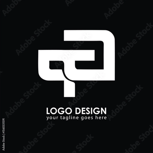 Fototapeta QA QA Logo Design, Creative Minimal Letter QA QA Monogram