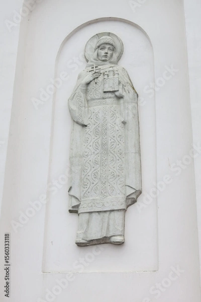 Fototapeta image of the Holy Equal-to-the-Apostles Princess Olga in the Church of the Great Martyr and Healer Panteleimon in Pskov