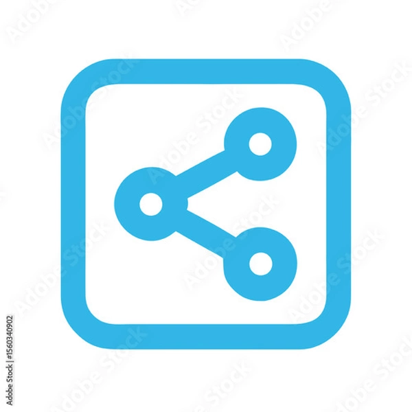 Fototapeta Modern Share Icon Simple, Clean, and Minimalist Design