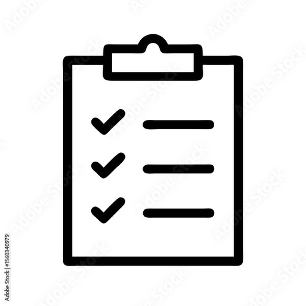 Fototapeta Checklist Icon Clipboard with Checkmarks - Vector Illustration