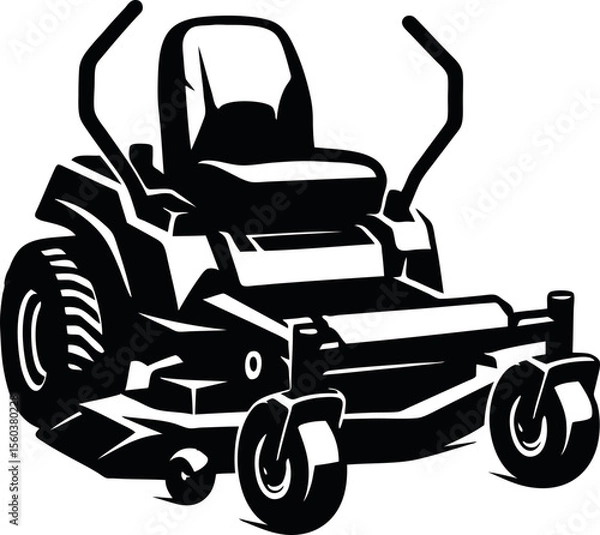 Fototapeta Lawn Mower Scalable SVG Vector Graphic with Editable Paths and Layers for Web, UI Design, Digital Art, and Print Applications