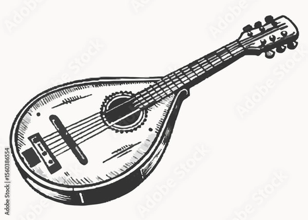 Fototapeta mandolin vector illustration