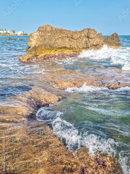 Fototapeta Landscape in a beach in Hammamet, Tunisia