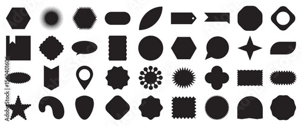Fototapeta Sale sticker, price tag, starburst, quality mark, sunburst badges, retro stars. price tag, quality mark, shopping labels, special offer, price stickers etc.   Icons for web and mobile app. 