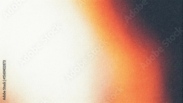Fototapeta Warm rays illuminate an abstract orange background with a smooth, metallic texture, creating a vibrant gradient design