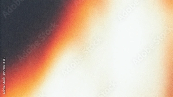 Fototapeta Warm rays illuminate an abstract orange background with a smooth, metallic texture, creating a vibrant gradient design