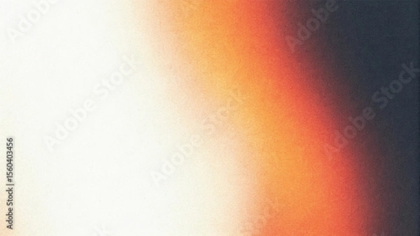 Fototapeta Warm rays illuminate an abstract orange background with a smooth, metallic texture, creating a vibrant gradient design