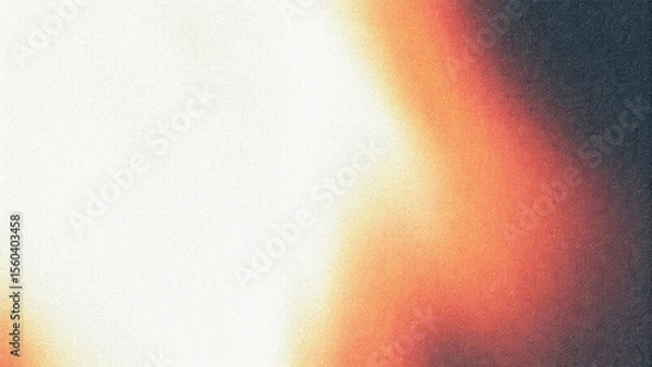 Fototapeta Warm rays illuminate an abstract orange background with a smooth, metallic texture, creating a vibrant gradient design
