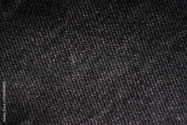 Fototapeta Black Denim Texture – Bold, Rugged, and Timeless