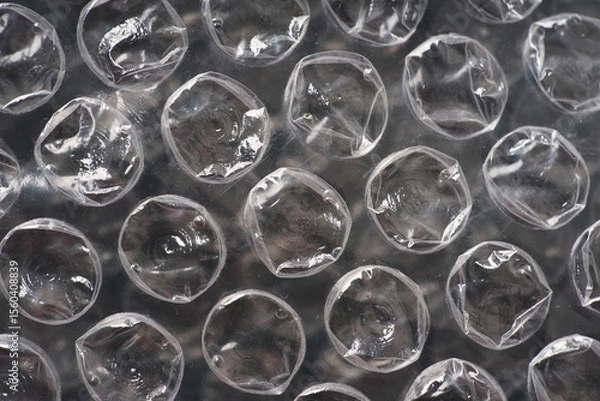 Obraz Blue Bubble Wrap Texture – Air-Filled Protective Packaging Background