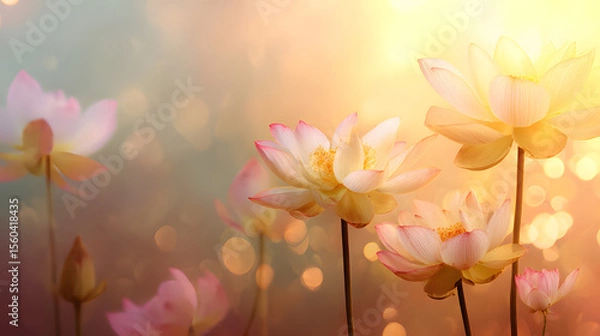 Fototapeta Romantic Valentine's Day Background with Soft Hearts and Space for Love Messages captures the warmth and tenderness of love. Delicate heart shapes float gently across a soft, dreamy backdrop in shades
