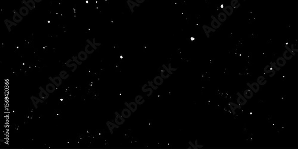 Fototapeta Snow flakes winter snowfall white light vector background. Christmas background, white snow on black background for edit photo.	