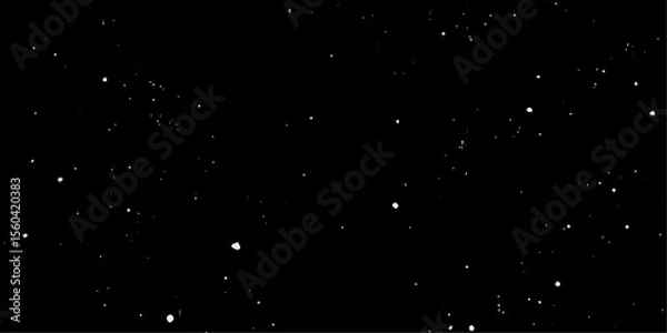 Fototapeta Snow flakes winter snowfall white light vector background. Christmas background, white snow on black background for edit photo.	