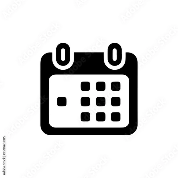 Fototapeta minimalist calendar icon on transparent background