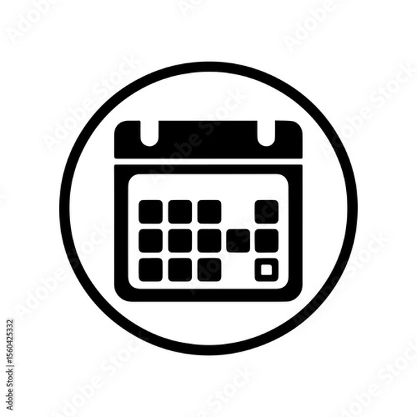 Obraz minimalist calendar icon on transparent background