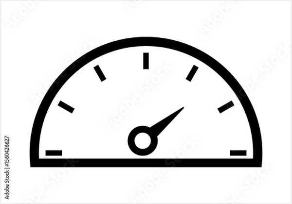 Fototapeta Speedometer speed vector icon isolated. Speed dials. Dashboard elements for automotive. Speed measurement. Vector stock illustration