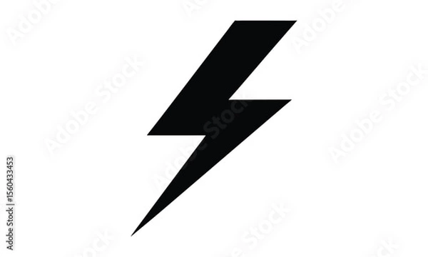 Fototapeta thunderbolt icon. simple electrical energy power sign. lightning bolt symbol. vector illustration