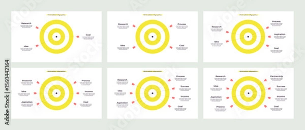 Fototapeta Business infographic template. Target charts with options, steps. Vector chart.