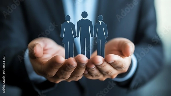 Fototapeta Human resource management fosters employee well-being and productivity.
