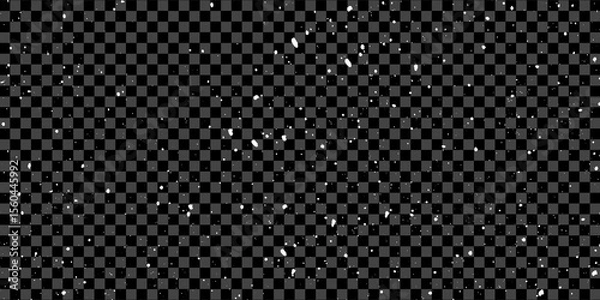 Fototapeta Snow flakes winter snowfall white light vector background. Christmas background, white snow on black background for edit photo.	