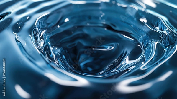 Fototapeta glowing liquid vortex background, water circle splash 6