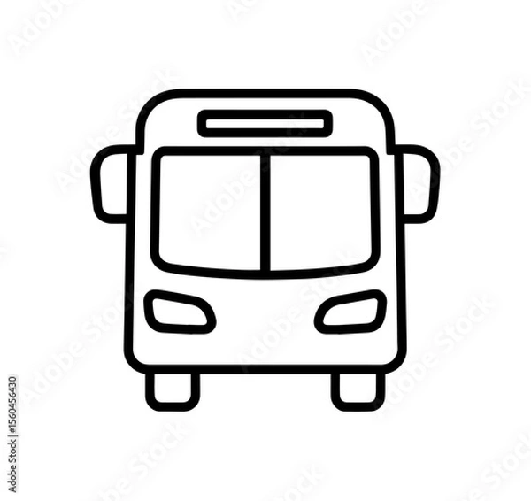 Fototapeta Bus line icon symbol bus stop sign symbol vector icon isolated on white