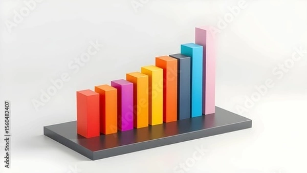 Obraz business graph on white background