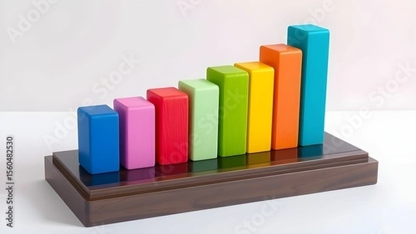 Fototapeta business graph on white background