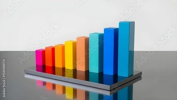 Obraz colorful bar chart