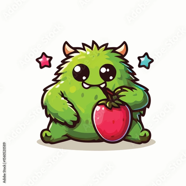 Obraz vector style cute unique undead monster mascot illustration