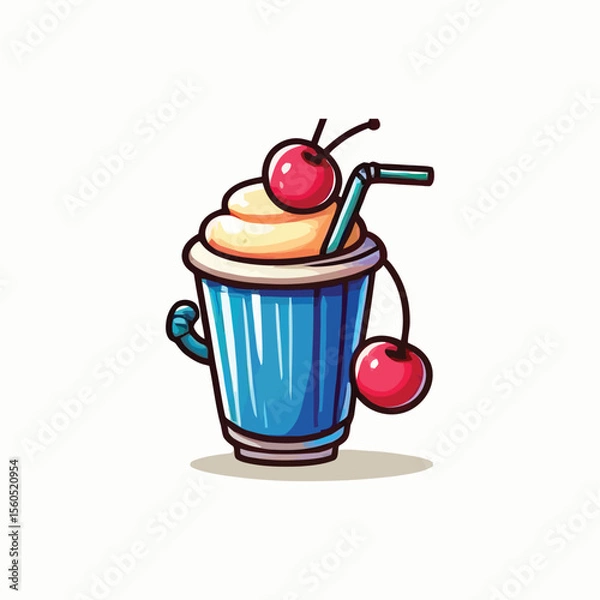 Obraz vector style cute unique undead monster mascot illustration