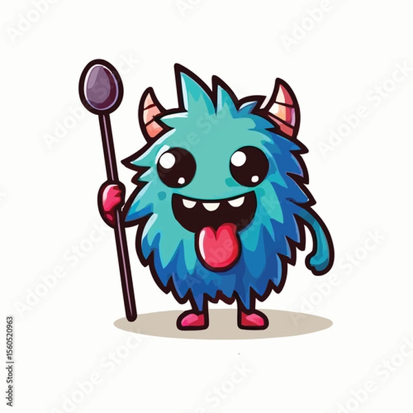 Obraz vector style cute unique undead monster mascot illustration