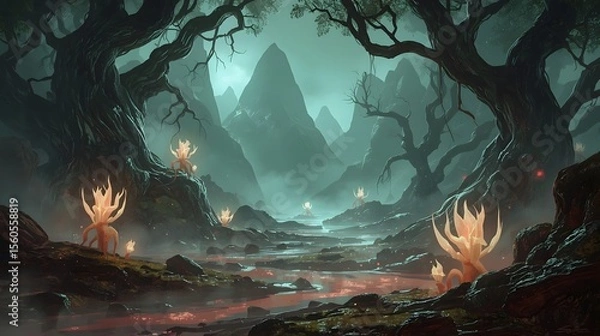 Obraz Alien Planet Concept Art Landscape