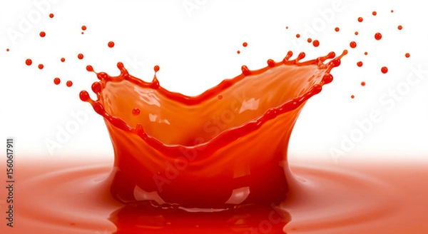 Fototapeta Tomato juice splash.AI generated