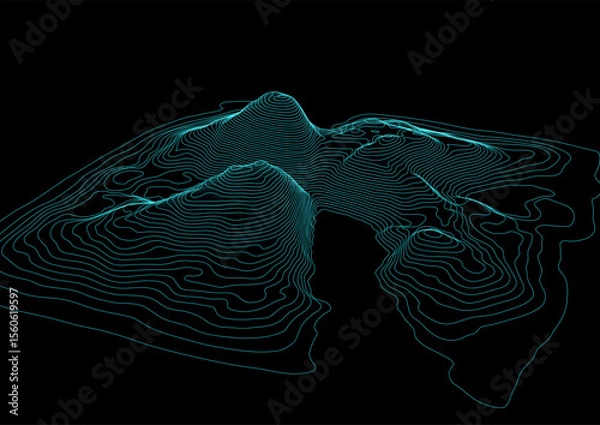 Fototapeta abstract background with landscape topographic map design 0107