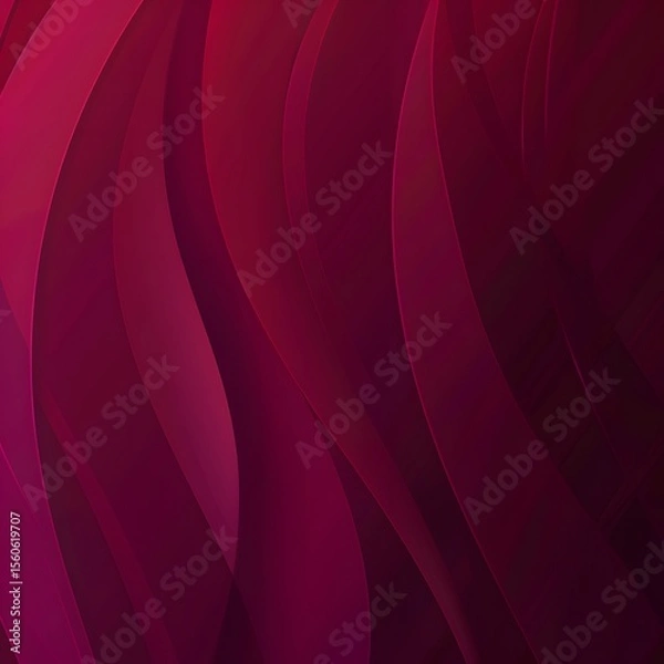 Fototapeta Abstract Waves in Shades of Burgundy