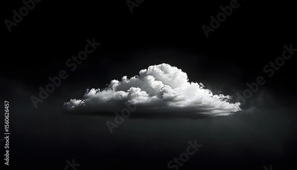 Fototapeta white clouds over black background