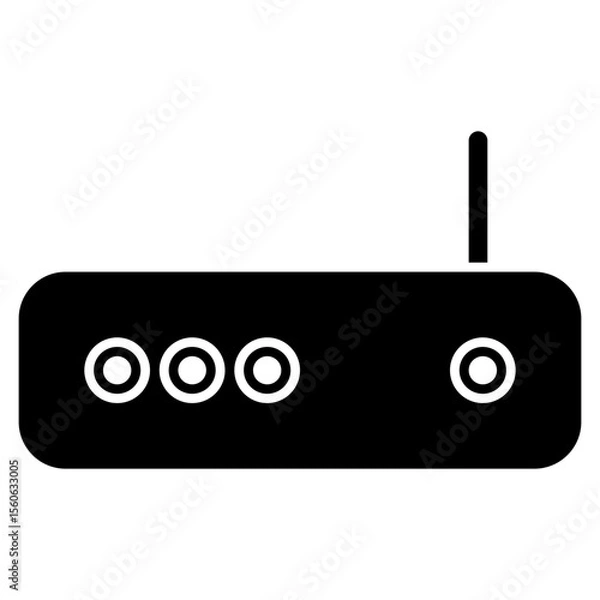 Obraz Router icon with solid theme and transparent background