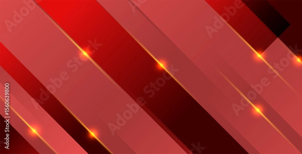 Obraz minimal abstract red color with geometric square shape dynamic composition background. eps10 vector