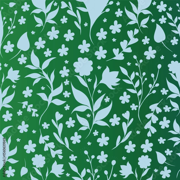 Fototapeta Nature Inspired Floral Repeating Pattern